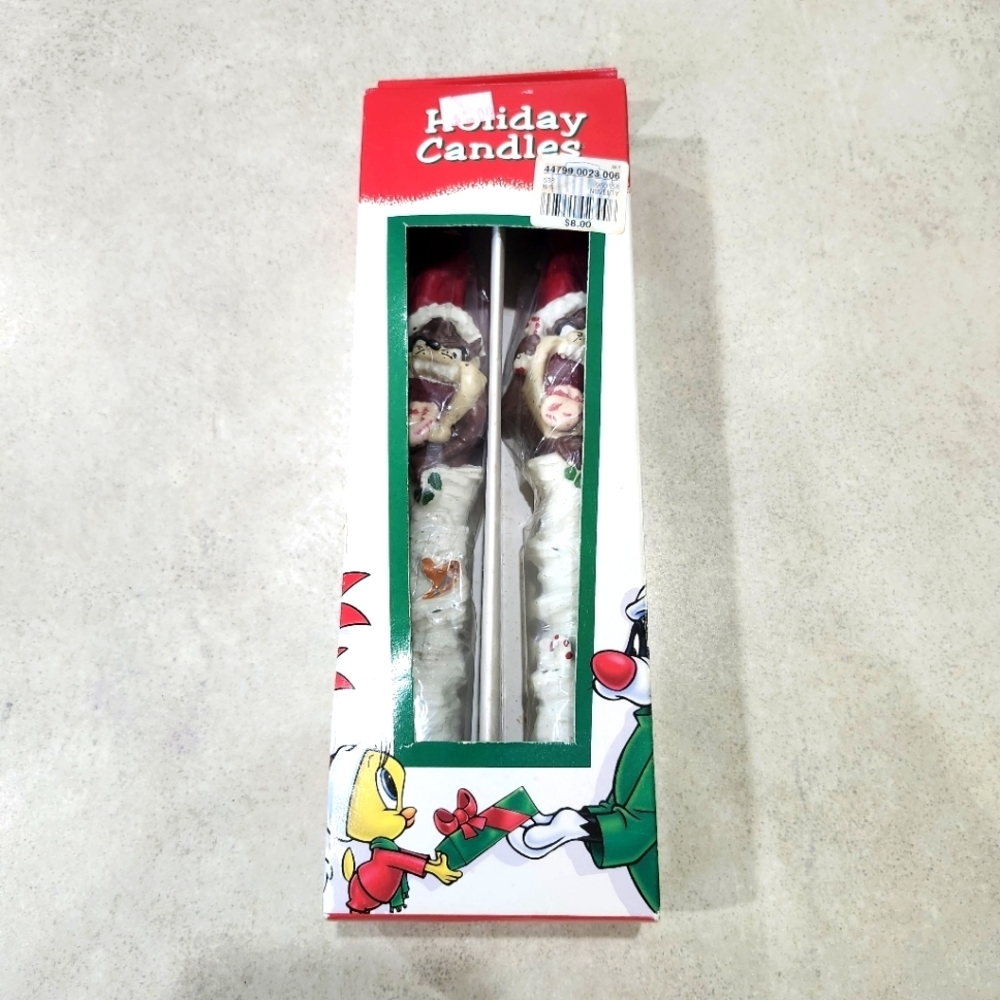 Holiday Tasmanian Devil Taz Candles Warner Bros 1996